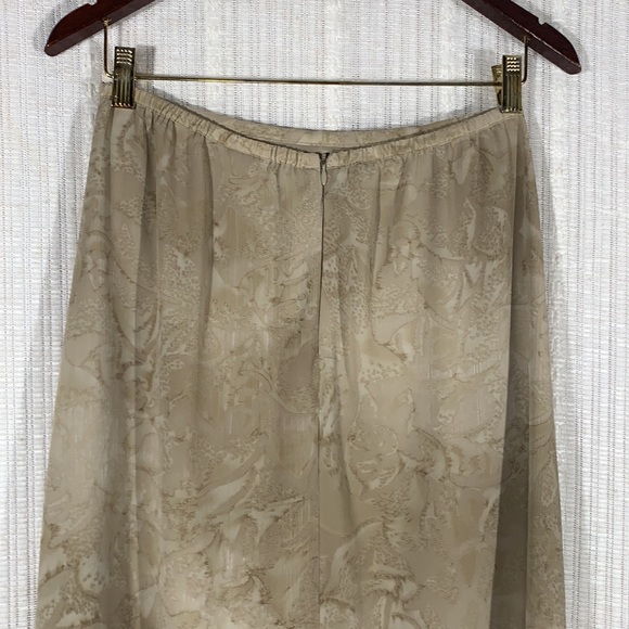 Vintage 80's Express Tan Maxi Skirt-Size 5/6 - Picture 7 of 13